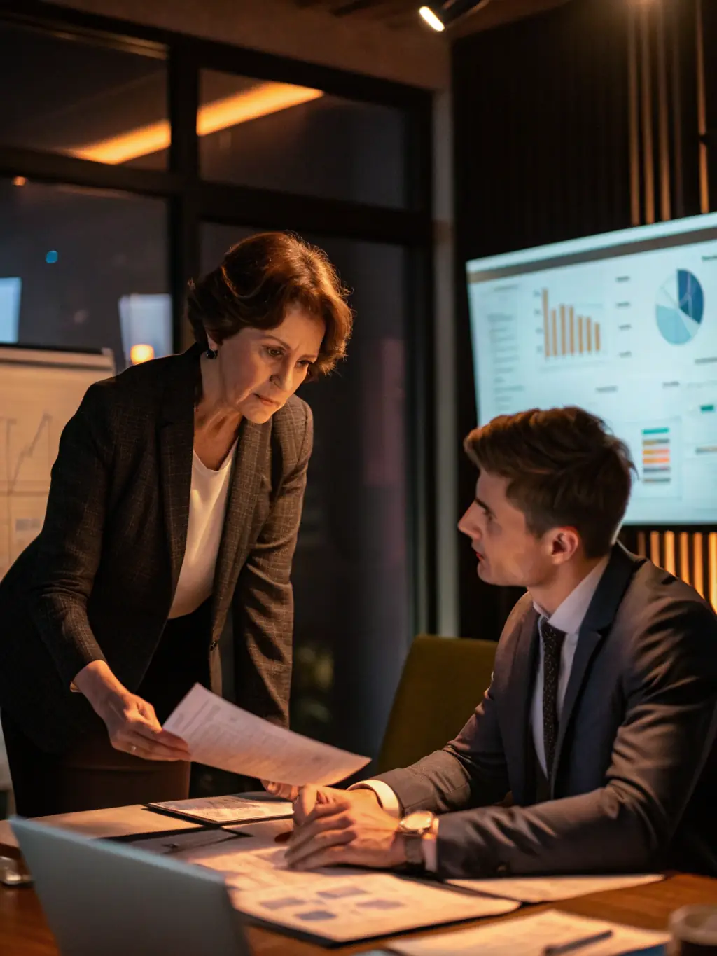 A business coach conducting a one-on-one session with a client in a relaxed environment, discussing career goals and personal development strategies, symbolizing career advancement.